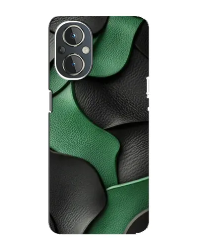Чехол для OnePlus Nord N20 с картинкой «Зеленые кожаные волны» Чехол для OnePlus Nord N20 с картинкой «Зеленые кожаные волны»