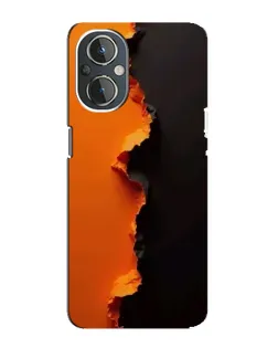 Чехол для OnePlus Nord N20 с картинкой «Оранжевый разлом»