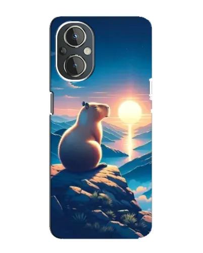 Чехол для OnePlus Nord N20 с картинкой «Закат солнца с капибарой» Чехол для OnePlus Nord N20 с картинкой «Закат солнца с капибарой»