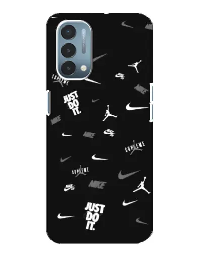 Чехол для OnePlus Nord N200 5G (DE211) с картинкой «Nike Black Pattern» Чехол для OnePlus Nord N200 5G (DE211) с картинкой «Nike Black Pattern»