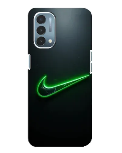 Чехол для OnePlus Nord N200 5G (DE211) с картинкой «Неоновый контур Nike»