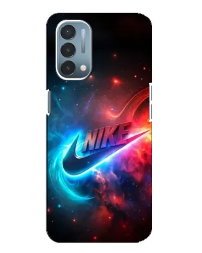 Чехол для OnePlus Nord N200 5G (DE211) с картинкой «Огненный логотип Nike»