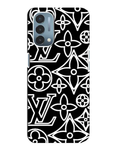 Чехол для OnePlus Nord N200 5G (DE211) с картинкой «Черно-белый узор LV»