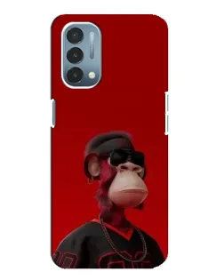 Чехол для OnePlus Nord N200 5G (DE211) с картинкой «Bored Ape в красном» Чехол для OnePlus Nord N200 5G (DE211) с картинкой «Bored Ape в красном»