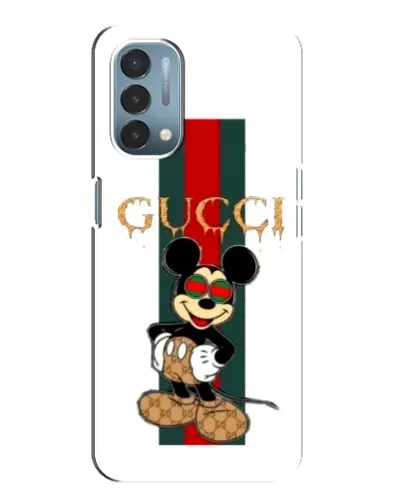 Чехол для OnePlus Nord N200 5G (DE211) с картинкой «Микки Маус Gucci — полосы»