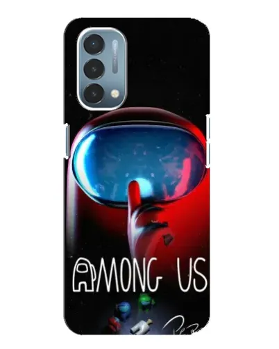 Чехол для OnePlus Nord N200 5G (DE211) с картинкой «Красный импостер — макро»