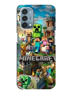 Чехол для OnePlus Nord N200 5G (DE211) с картинкой «Замок Minecraft»