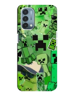Чехол для OnePlus Nord N200 5G (DE211) с картинкой «Криперы Minecraft»