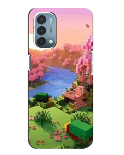 Чехол для OnePlus Nord N200 5G (DE211) с картинкой «Розовое дерево Minecraft»