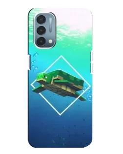 Чехол для OnePlus Nord N200 5G (DE211) с картинкой «Черепаха Minecraft»