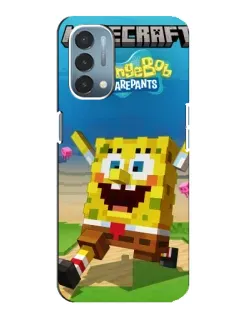 Чехол для OnePlus Nord N200 5G (DE211) с картинкой «Губка Боб Minecraft»