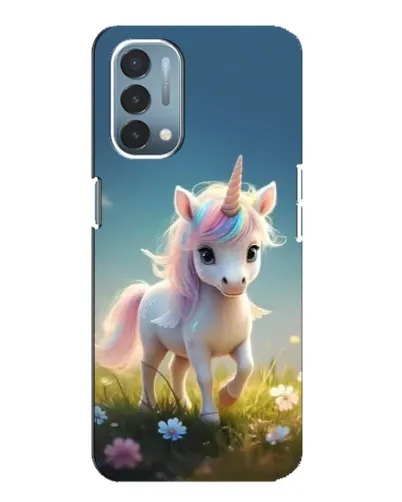 Чехол для OnePlus Nord N200 5G (DE211) с картинкой «Единорог на поляне»