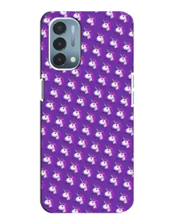 Чехол для OnePlus Nord N200 5G (DE211) с картинкой «Единороги на фиолетовом»