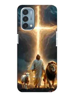 Чехол для OnePlus Nord N200 5G (DE211) с картинкой «Лев Иуды и Свет» Чехол для OnePlus Nord N200 5G (DE211) с картинкой «Лев Иуды и Свет»