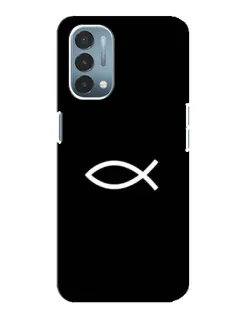 Чехол для OnePlus Nord N200 5G (DE211) с картинкой «Символ рыбы Jesus»
