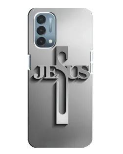 Чехол для OnePlus Nord N200 5G (DE211) с картинкой «Металлический крест Jesus»