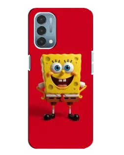 Чехол для OnePlus Nord N200 5G (DE211) с картинкой «Спанч Боб на красном»