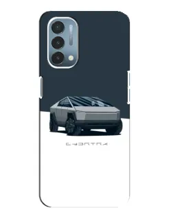 Чехол для OnePlus Nord N200 5G (DE211) с картинкой «Серебристый Cybertruck Tesla»