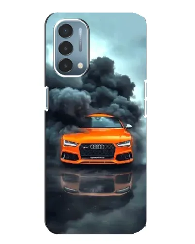 Чехол для OnePlus Nord N200 5G (DE211) с картинкой «Audi в облаках дыма»