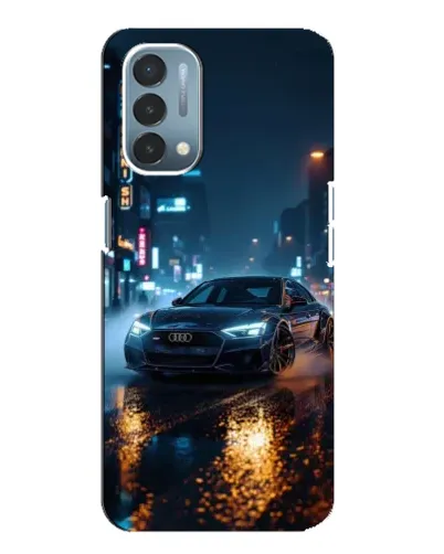 Чехол для OnePlus Nord N200 5G (DE211) с картинкой «Ночной город и Audi»