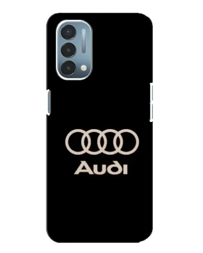 Чехол для OnePlus Nord N200 5G (DE211) с картинкой «Audi — золотой логотип»