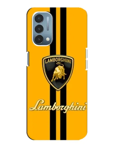 Чехол для OnePlus Nord N200 5G (DE211) с картинкой «Lamborghini Stripe желтый»