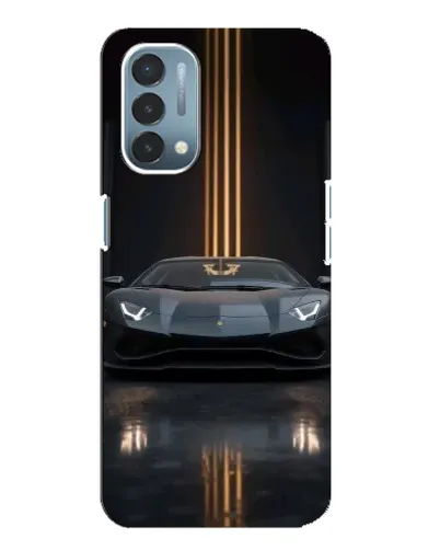 Чехол для OnePlus Nord N200 5G (DE211) с картинкой «Lamborghini золотые линии»