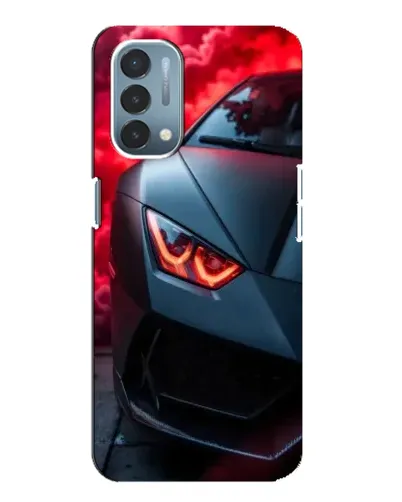 Чехол для OnePlus Nord N200 5G (DE211) с картинкой «Lamborghini красное сияние»