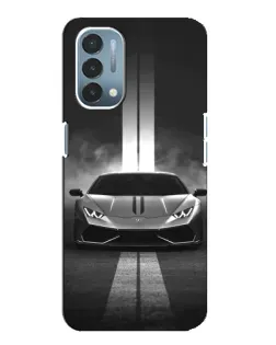 Чехол для OnePlus Nord N200 5G (DE211) с картинкой «Lamborghini симметрия дорог»