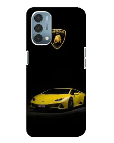 Чехол для OnePlus Nord N200 5G (DE211) с картинкой «Lamborghini желтый акцент»
