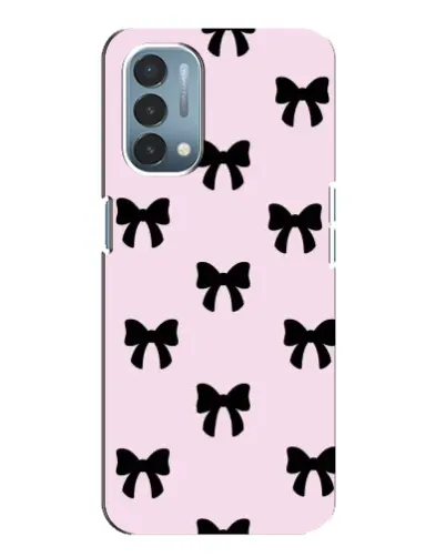 Чехол для OnePlus Nord N200 5G (DE211) с картинкой «Черные банты Coquette»
