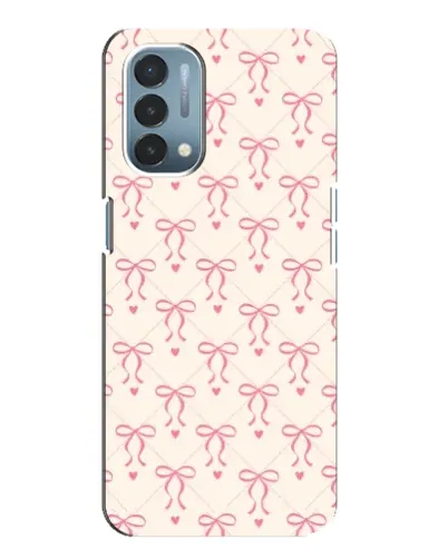 Чехол для OnePlus Nord N200 5G (DE211) с картинкой «Розовые бантики Coquette»