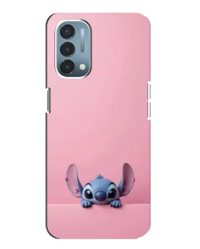 Чехол для OnePlus Nord N200 5G (DE211) с картинкой «Stitch выглядывает»