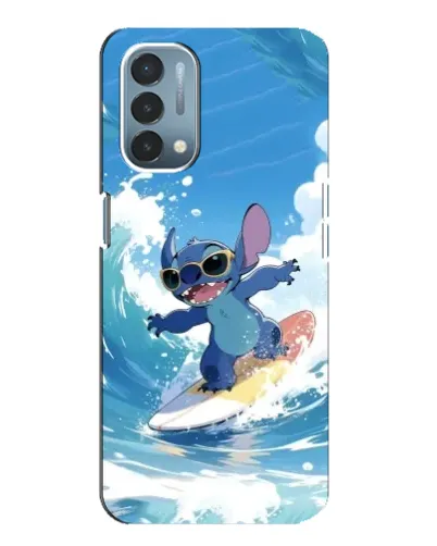 Чехол для OnePlus Nord N200 5G (DE211) с картинкой «Стич на волне»