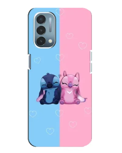 Чехол для OnePlus Nord N200 5G (DE211) с картинкой «Stitch и Angel Love»