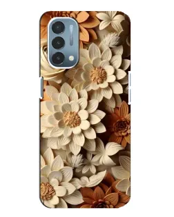 Чехол для OnePlus Nord N200 5G (DE211) с картинкой «Бежевый флористический декор» Чехол для OnePlus Nord N200 5G (DE211) с картинкой «Бежевый флористический декор»