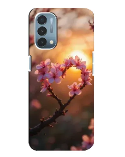 Чехол для OnePlus Nord N200 5G (DE211) с картинкой «Розовый цвет сердце на фоне заката» Чехол для OnePlus Nord N200 5G (DE211) с картинкой «Розовый цвет сердце на фоне заката»