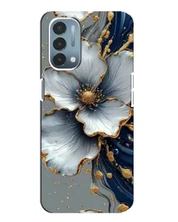 Чехол для OnePlus Nord N200 5G (DE211) с картинкой «Белый цветок и золотой флюид» Чехол для OnePlus Nord N200 5G (DE211) с картинкой «Белый цветок и золотой флюид»