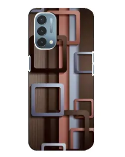 Чехол для OnePlus Nord N200 5G (DE211) с картинкой «Коричневые объемные квадраты» Чехол для OnePlus Nord N200 5G (DE211) с картинкой «Коричневые объемные квадраты»