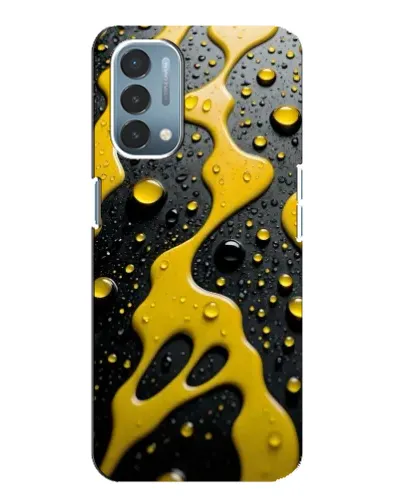 Чехол для OnePlus Nord N200 5G (DE211) с картинкой «Жидкое желтое золото»