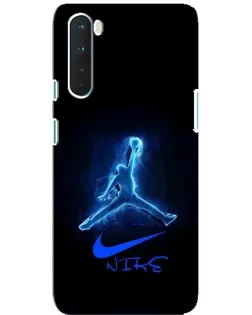Чехол для OnePlus Nord с картинкой «Jordan Neon Blue»