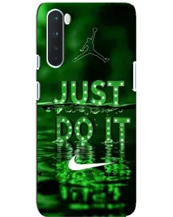 Чохол для OnePlus Nord з картинкою «Зелений неоновий Nike»