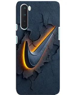 Чохол для OnePlus Nord з картинкою «Об'ємний логотип Найк»