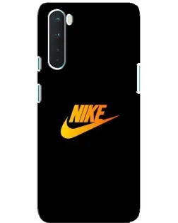 Чохол для OnePlus Nord з картинкою «Золотий логотип Nike»