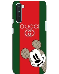 Чехол для OnePlus Nord с картинкой «Gucci — полосы и Микки»