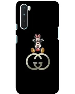Чехол для OnePlus Nord с картинкой «Минни Маус на лого»