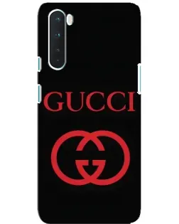 Чехол для OnePlus Nord с картинкой «Gucci — красный логотип»