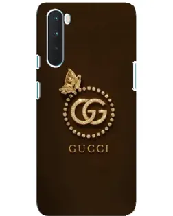 Чехол для OnePlus Nord с картинкой «Gucci — золотая бабочка»