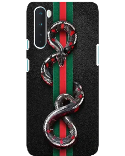 Чехол для OnePlus Nord с картинкой «Gucci — змея на полосе» Чехол для OnePlus Nord с картинкой «Gucci — змея на полосе»