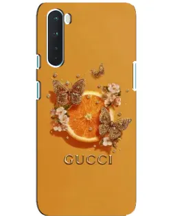 Чехол для OnePlus Nord с картинкой «Gucci — золотые бабочки»